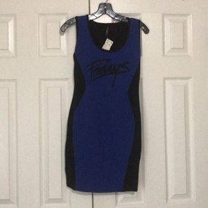 NWT Black and blue mini dress